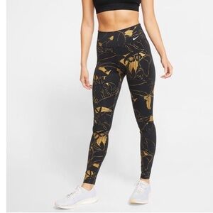 Black and Gold Nike Leggings